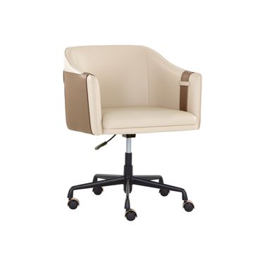 Carter Office Chair In Napa Beige and Napa Tan