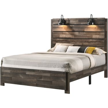 Carter Queen Platform Bed In Brown
