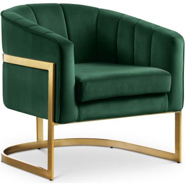 Carter Velvet Accent Chair In Green