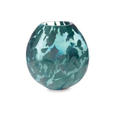Cartshaw 11 Inch Vase In Iridescent Teal