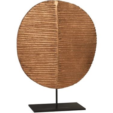 Carved Round Leaf on Metal Stand TH89179