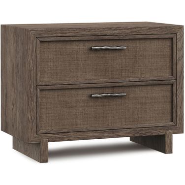 Casa Paros Nightstand with Woven Drawer Fronts