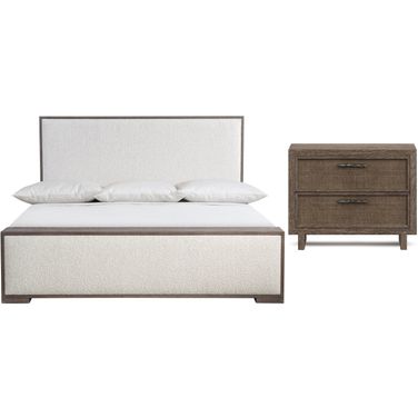 Casa Paros Wood Framed Panel Bedroom Set In Beige
