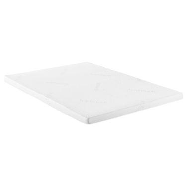 Cascade 3 Inch Eastern King Cool Memory Foam Mattress Topper In White