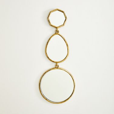 Cascade B Mirror In Brass
