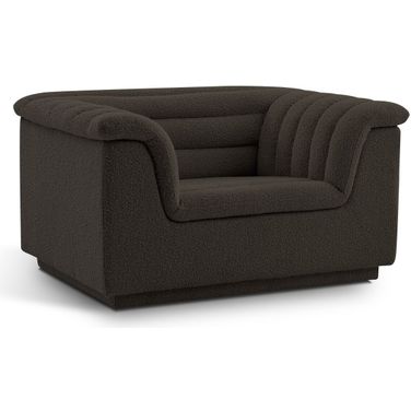 Cascade Boucle Fabric Chair In Brown