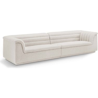 Cascade Boucle Fabric Modular Sofa In Cream