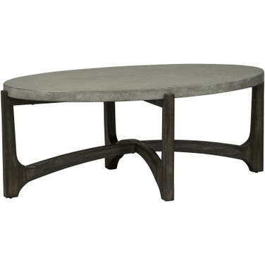 Cascade Brown Oval Cocktail Table