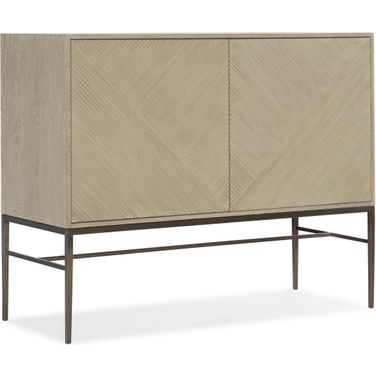 Cascade Credenza with Metal Legs In Light Wood