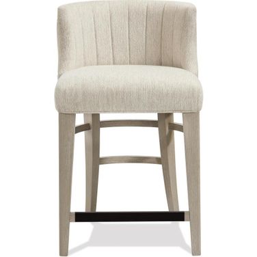 Cascade Upholstered Curved Back Counter Stool Set of 2 In Dovetail