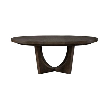 Cascade Falls Pedestal Table Set In Satin Espresso