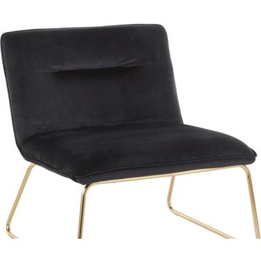 Casper Black Velvet Accent Chair