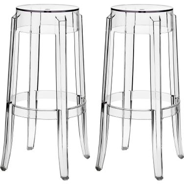Casper Clear Bar Stool Set of 2 EEI-909-CLR