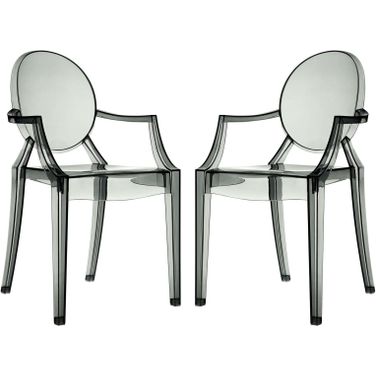 Casper Smoke Dining Arm Chairs Set of 2