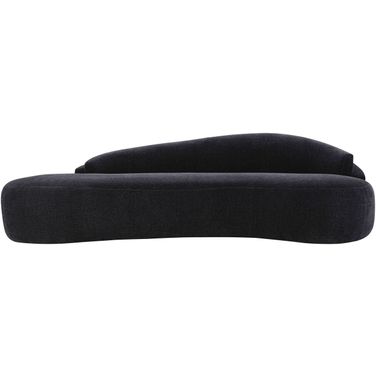 Caspian 101 Inch Chenille Fabric Upholstered Sofa In Black