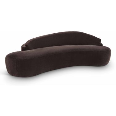 Caspian 101 Inch Chenille Fabric Upholstered Sofa In Brown