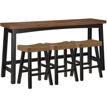 Caspian 4-Piece Pack Counter Height Set In Black and Brown