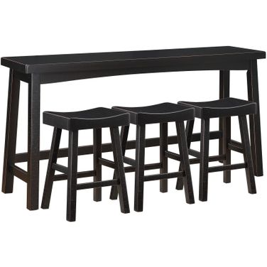 Caspian 4-Piece Pack Counter Height Set In Black