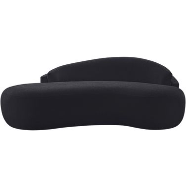 Caspian 79 Inch Chenille Fabric Upholstered Loveseat In Black