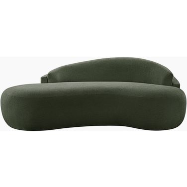 Caspian 79 Inch Chenille Fabric Upholstered Loveseat In Green
