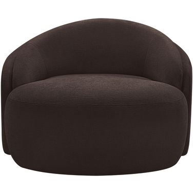 Caspian Chenille Fabric Upholstered Chair In Brown