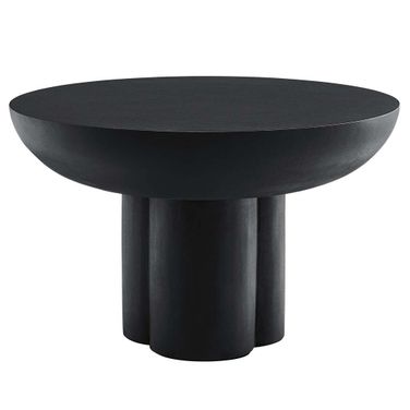 Caspian Concrete Round Coffee Table In Black