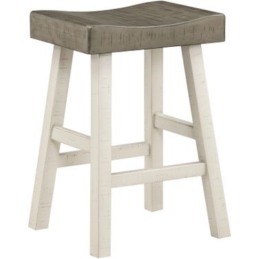 Caspian Counter and Bar Height Stools Set of 2 In Brown and White