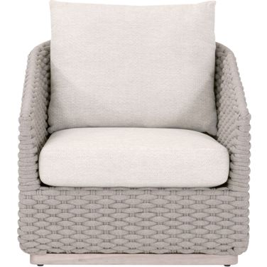 Caspian Outdoor Sofa Chair In Taupe and Washed Ever Teak