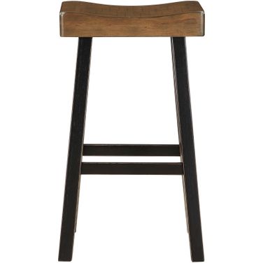 Caspian Pub Height Stool Set of 2 In Black and Brown