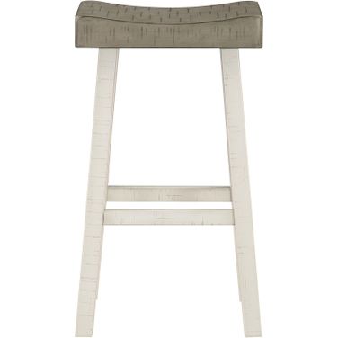 Caspian Pub Height Stool Set of 2 In Brown and White