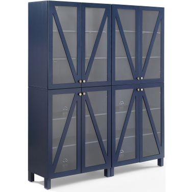 Cassai 2-Piece Kitchen Storage Pantry Set In Navy