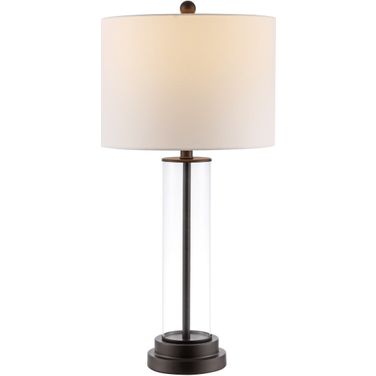 Cassian Glass Table Lamp In Black