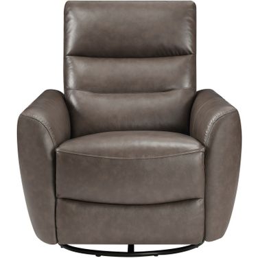 Cassian Swivel Glider Reclining Chair In Brown