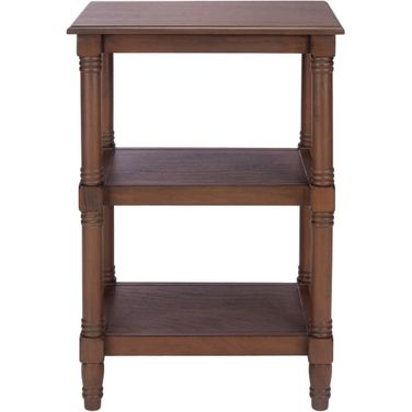 Cassie 3 Shelf Accent Table in Brown