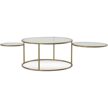 Cassie Coffee Table In Antique Brass