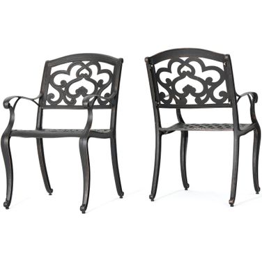 Cast Aluminum Dining Chair with Hand Crafted Details