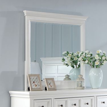 Castile Mirror In White