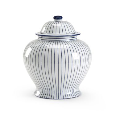 Castle Urn Small In Blue and Cream