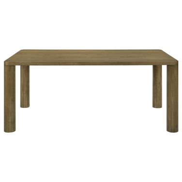 Castlewood 71 Inch Rectangular Wood Dining Table In Brown Oak