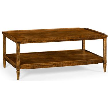 Casual Accents Country Cocktail Table In Walnut