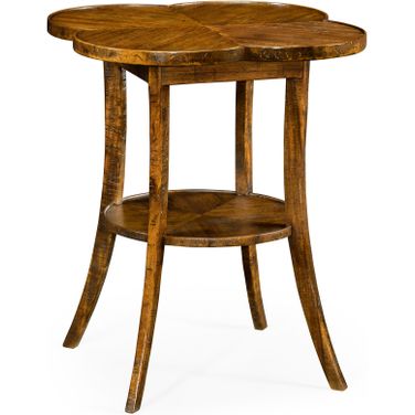 Casual Accents Country Quatrefoil Accent Table In Walnut