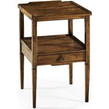 Casual Accents Country Square End Table In Walnut