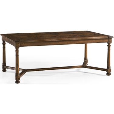 Casual Accents Parquet Oyster Cocktail Table In Walnut