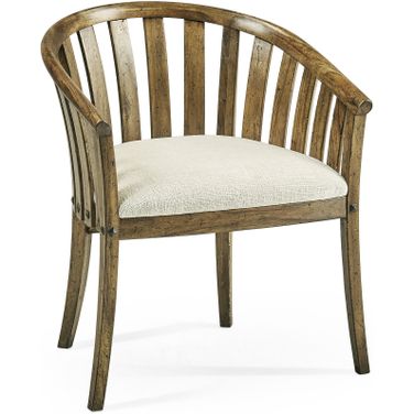Casual Accents Tub Arm Chair In Medium Driftwood
