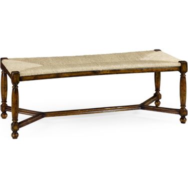 Casual Buckingham Rush Seat Stool In Brown