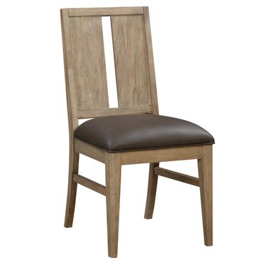 Casual Loft Panel Back Upholstered Side Chair Set of 2 In Roasted Hazelnut