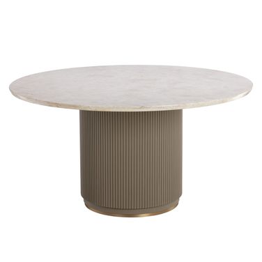 Cataldi 59 Inch Cataldi Dining Table In Cappuccino and Taupe