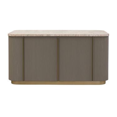 Cataldi Kitchen Island In Cappuccino and Taupe