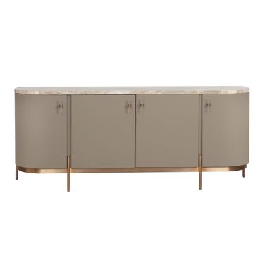 Cataldi Sideboard In Cappuccino and Brushed Gold