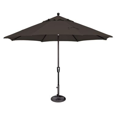 Catalina 11' Octagon Push Button Tilt Umbrella In Black
